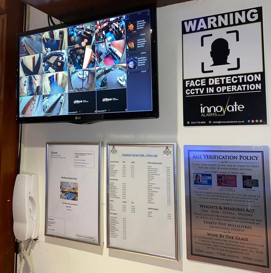facial detection cctv installers glasgow